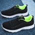 Breathable Tennis Running Walking Gym Shoes Black green