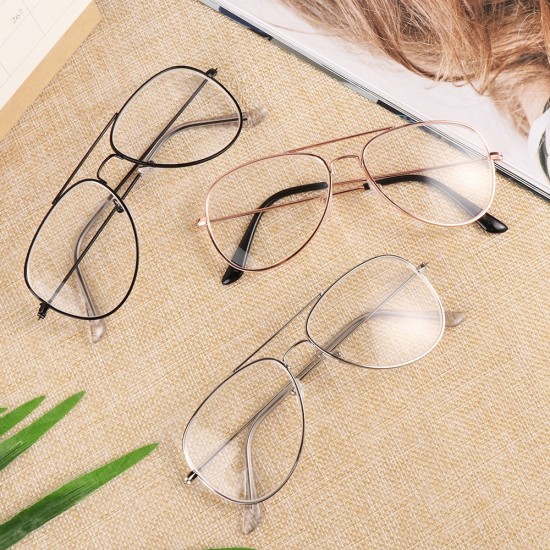 Classic Eyeglasses Silver Round Glasses for Men